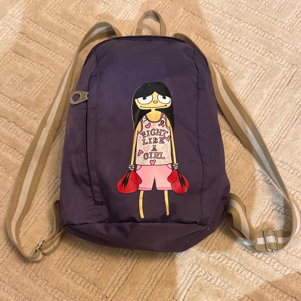 Marc Jacobs Purple Backpack with Cartoon Design